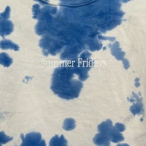 Summer Fridays blue tie dye crewneck sweatshirt